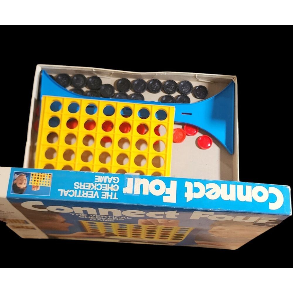 Vintage 1990 Milton Bradley CONNECT FOUR 4 Board Game Checkers